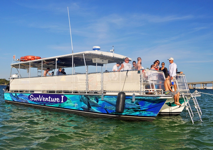 Destin- Private Chartered Slide Pontoon Boat-Up to 6 Guests